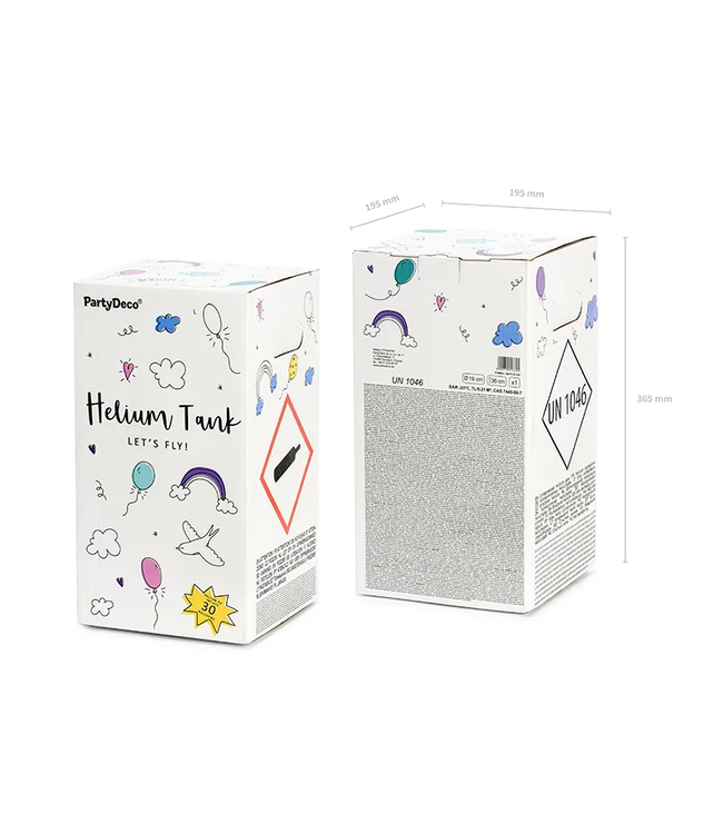 Heliumtank lichtblauw | 30 ballonnen van 23 cm