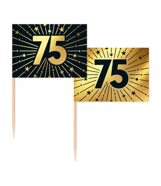 Globos Prikkers 75 | Goud en zwart | 50 stuks