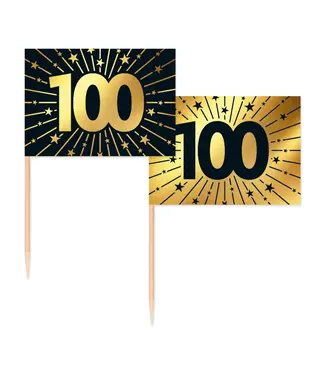 Globos Prikkers 100 | Goud en zwart | 50 stuks