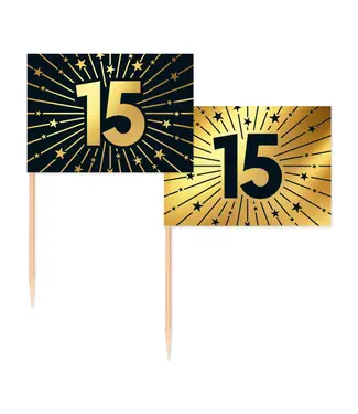 Globos Prikkers 15 | Goud en zwart | 50 stuks