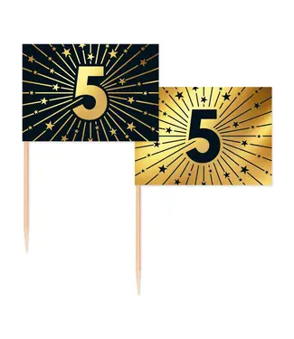 Globos Prikkers 5 | Goud en zwart | 50 stuks