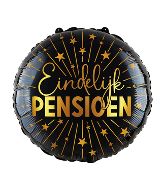Fiesta Folieballon Eindelijk Pensioen | 45cm | Golden Celebrations