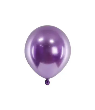 Ballonnen chrome paars MINI | 50 stuks | 12cm=5"
