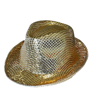 Tim&Puce Factory Popstar hoed pailletten | Goud