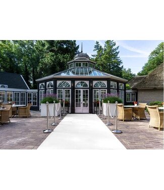 Feestdeco Witte luxe loper | 1 meter breed x 5,6 meter lang