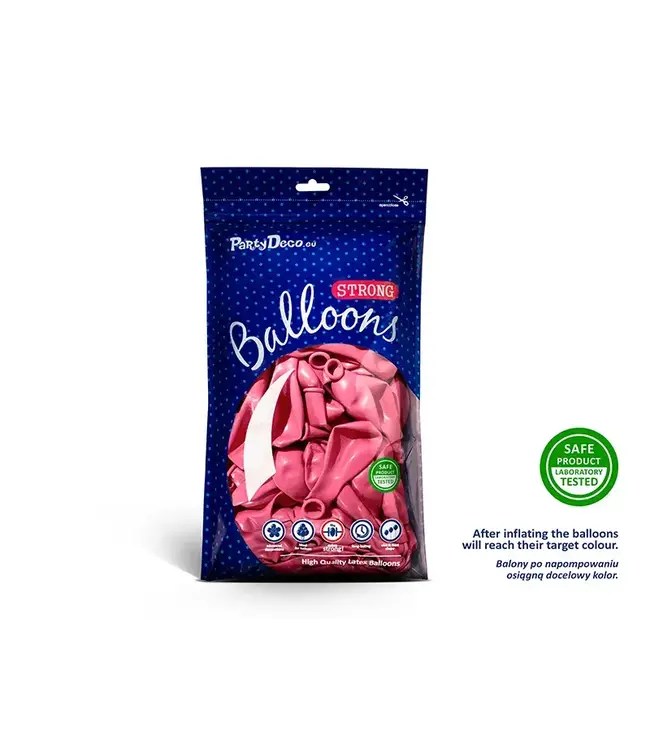 Ballonnen metallic hot pink | 30 cm = 12" | Zak 50 stuks