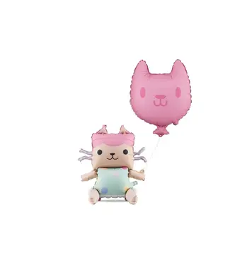 PartyDeco Folieballon Gabby's poppenhuis set