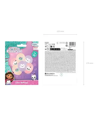 PartyDeco Ballonnen Gabby's poppenhuis | 30 cm | 6 stuks