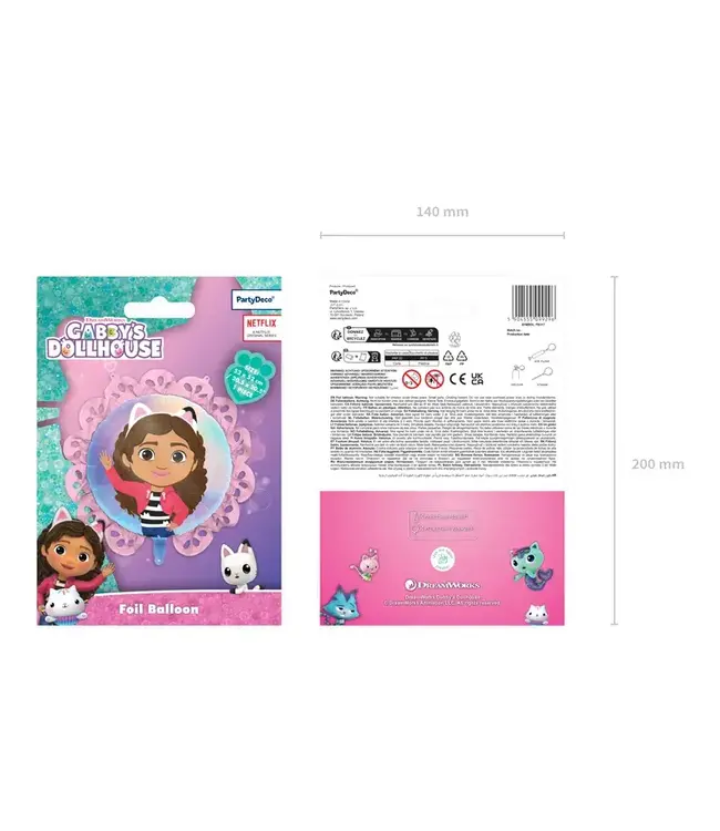Folieballon Gabby's poppenhuis | 52 x 52 cm
