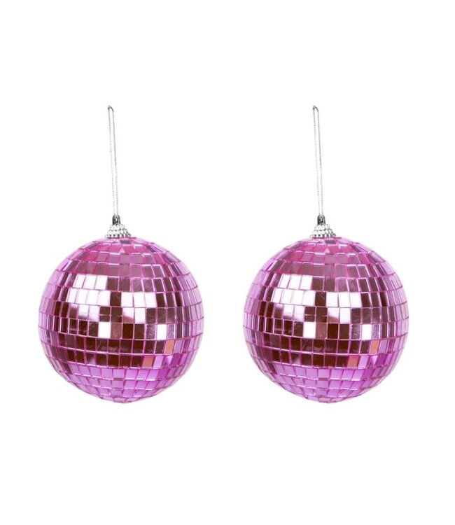 Discobal roze | 2 stuks | 10 cm