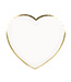 Tim&Puce Factory Bordjes hart | Wit en Goud | 8 stuks