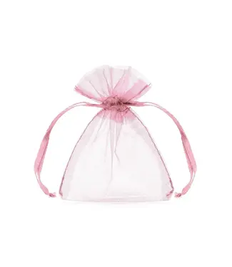 PartyDeco Organza zakjes roze | 10 stuks