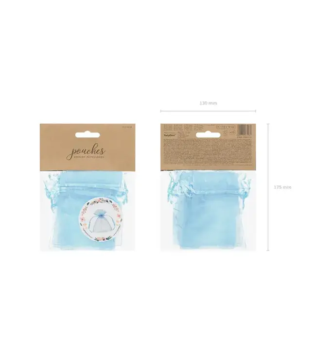Organza zakjes blauw | 10 stuks