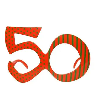 PartyDeco Bril 50 | Oranje