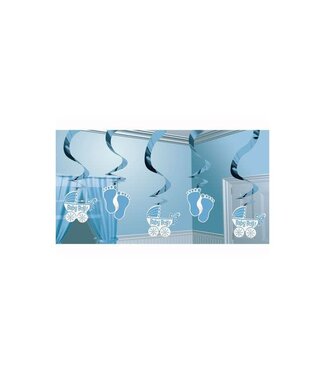 Amscan Outlet baby swirls BLAUW | 5 stuks