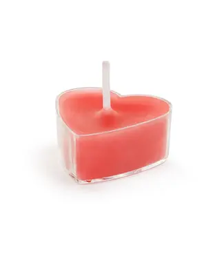 PartyDeco Theelichtjes hart rood | 10 stuks