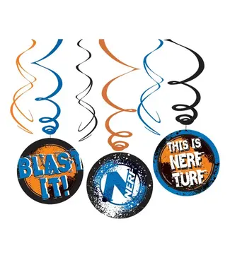 Amscan OUTLET NERF Swirl decoraties | 6 stuks