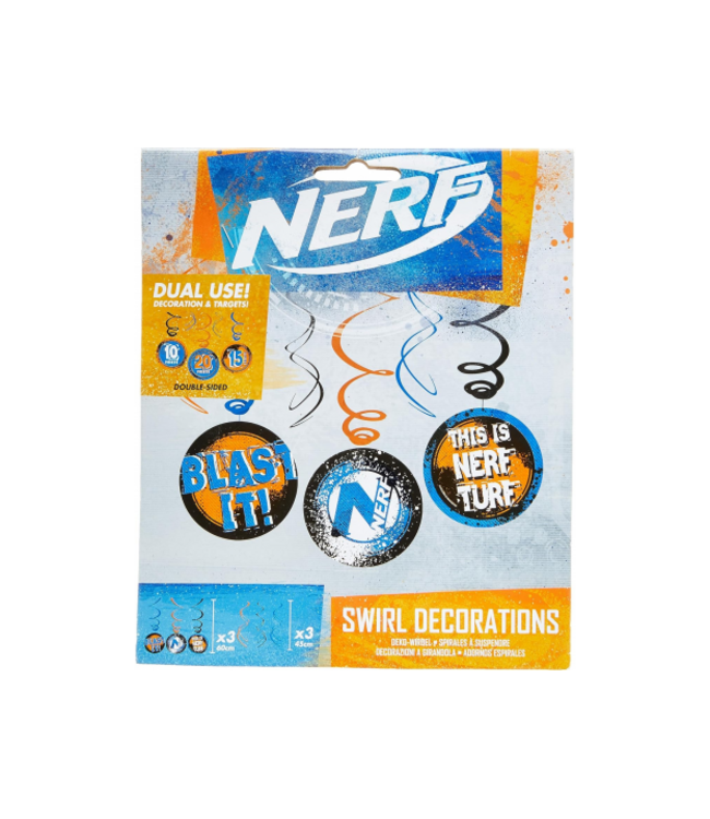 OUTLET NERF Swirl decoraties | 6 stuks