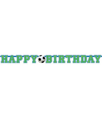 Amscan Banner Happy Birthday Voetbal | 1,35 meter