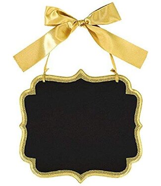 Amscan Krijtbord Schild | Gouden glitter | 24 x 24 cm