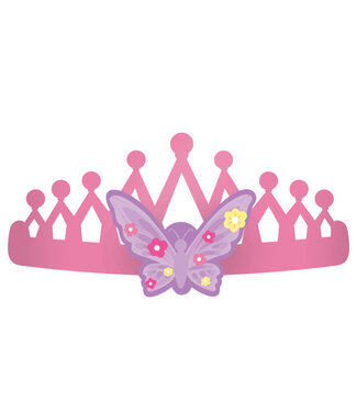 Amscan Kroontjes roze | 8 stuks