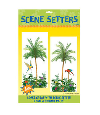 Amscan Palmboom muurdecoratie | 2 stuks | 85 x 165 cm