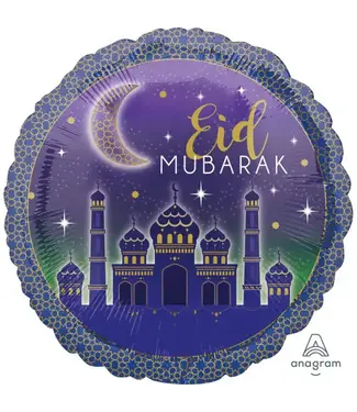 Anagram Ramadan folieballon Eid Mubarak | 43 cm