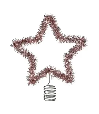 Ginger Ray OUTLET Kerstboom piek rosegoud fringe | 20 cm