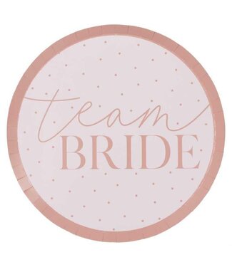 Ginger Ray Team bride bordjes | Lichtroze | 8 stuks