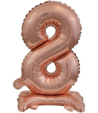 Riethmüller Cijferballon 8 rosegoud | 38 cm