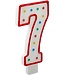 Amscan XL Kaars 7 jaar | Polka dots | 15 cm