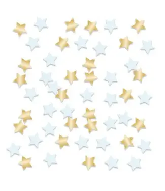 Amscan Confetti blauwe & gouden sterretjes | 14 gram