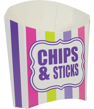 Amscan Patatbakjes Chips & Sticks Roze/Paars | 100 stuks