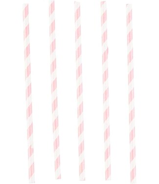 Riethmüller Rietjes lichtroze/wit | 12 stuks | Papier