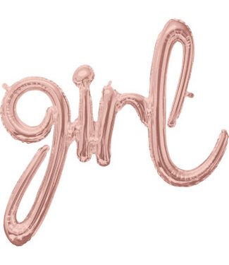 Anagram Folieballon GIRL rosegoud | 73x 76cm