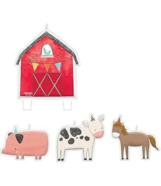 Amscan Kaarsenset boerderij | 4 stuks