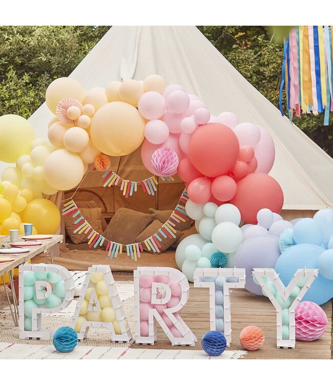 Ballonmozaiekletters PARTY | 63  x 230 cm