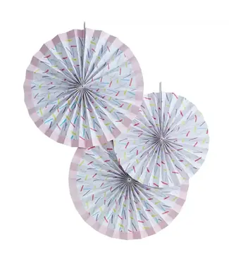 Ginger Ray Tissue Fans Sprinkle confetti | 3 stuks