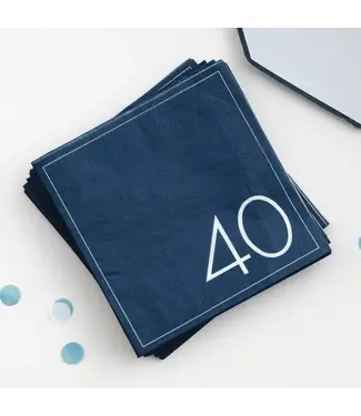 Ginger Ray Servetten 40 | Navy blauw | 16 stuks