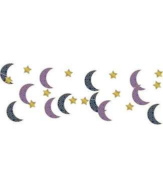 Amscan Maan & sterren decoratie slinger | 6 stuks | 2 meter