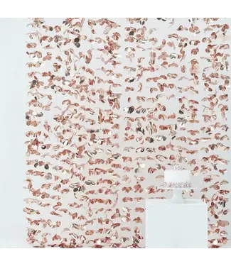 Ginger Ray Backdropgordijn rosegouden bloemen | 2 x 1,7 meter