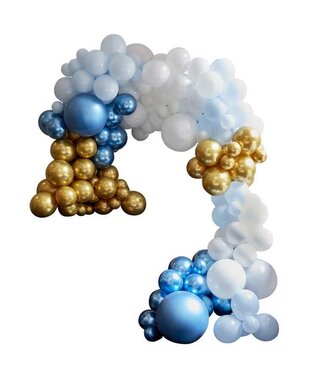 Ginger Ray XL Ballonnenboog kit | Chrome goud & Blue