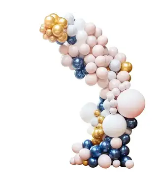 Ginger Ray XL Balloon backdrop kit | 200 ballonnen | Gold -Nude - White - Navy