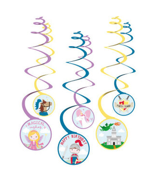 Amscan Swirls Ridders & Prinsessen | 6 stuks