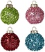 Tinsel kerstballen plaatskaarthouders | 4 stuks