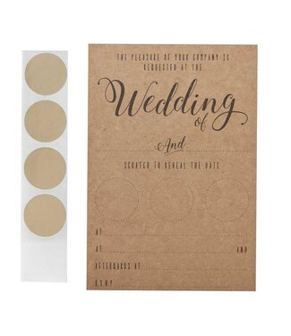 Ginger Ray Bruiloft uitnodigingen | 10 stuks | Scratch to reveal