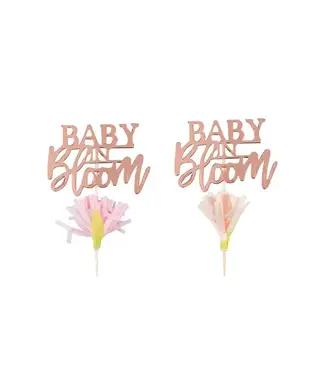 Ginger Ray Caketoppers Baby in Bloom | 12 stuks