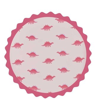 Ginger Ray Dinosaurus bordjes roze | 8 stuks | 25 cm