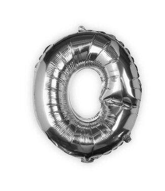 Ginger Ray Letterballon O zilver | 35 cm