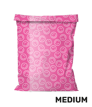 KP Verzendzakken Smiley Pink (m) | 36x45cm | 5 stuks